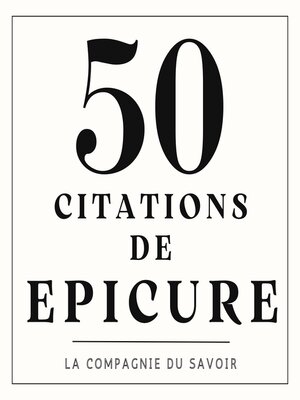 cover image of 50 citations de Epicure
